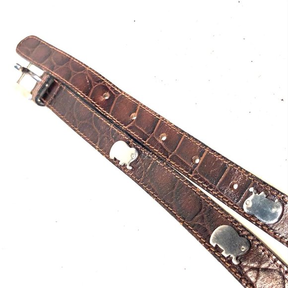 Furla Elephant Alligator Embossed Belt - Picture 6 of 8